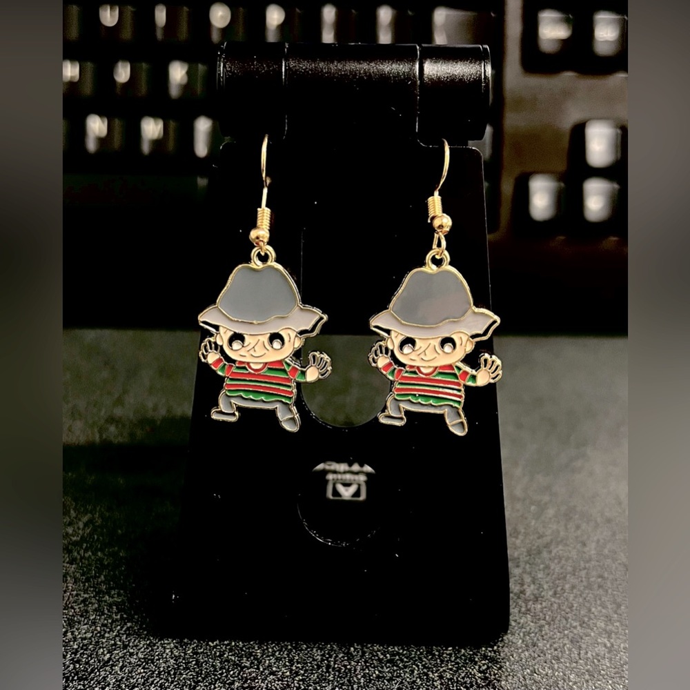 Freddy Krueger Character Earrings